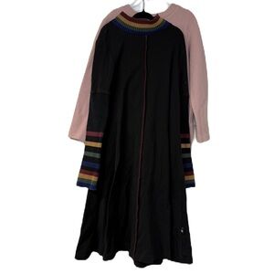 Girls bundle Black Dress with Colorful Striped Sleeves size 8/10